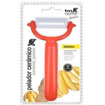 Pelador cerámico redondo rojo TM Home
