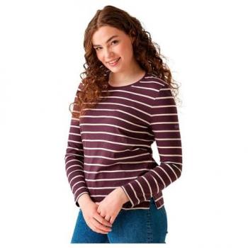 Regatta Women's Federica II Long Sleeve T-Shirt - Deep Plum/Light Vanilla, Size 16