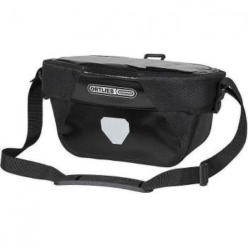 Ortlieb Ultimate Six Classic 5L Bolsa del manillar negra impermeable, con sistema de cierre magnético, capacidad de 5 litros, fabricada en material resistente al agua y a la abrasión, incluye correa para el hombro y
