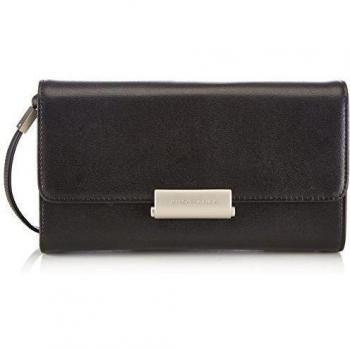 Mandarina Duck Hera 11TA9 - Cartera de mano de cuero para mujer, color negro, talla 22x13x6 cm