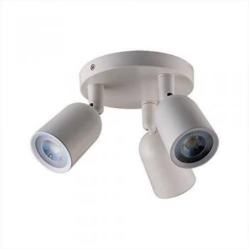 Plafoniera LED Tripla Orientable 3xGU10/GU5.3 Montaje a Plafón Color Blanco