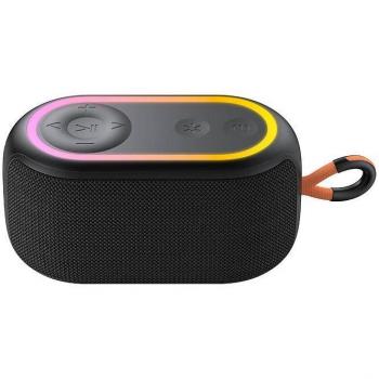 Altavoz Bluetooth Havit SK809BT - Inalámbrico, 6h de batería, USB, IPX5, luces RGB, TWS, FM, AUX - Negro