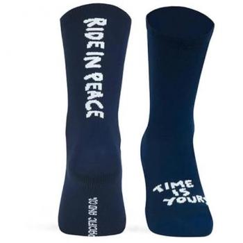 Calcetines Pacific & Co Ride In Peace azul oscuro, talla 37-41, tricotado color navy