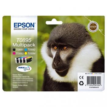 Cartucho de tinta Epson Monkey Multipack T0895 4 colores