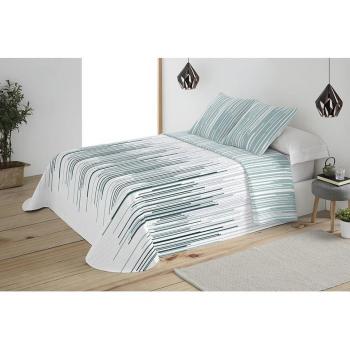 Colcha estampada reversible cosida Alaya verde 235x270 cm
