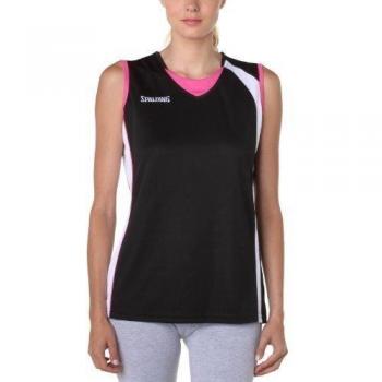 Spalding  - Camiseta de baloncesto para mujer, tamaño L, color negro