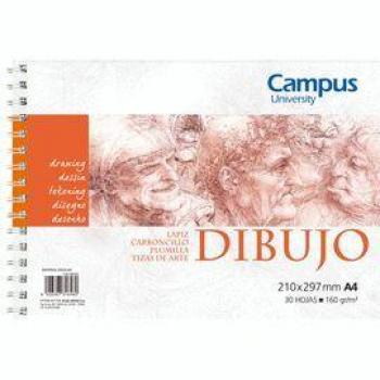 Bloc de Dibujo Campus A4 160g 30h Liso Calidad Garantizada