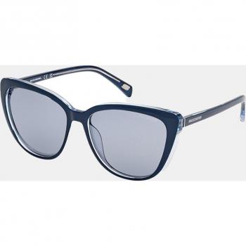 Skechers Women's Blue Cat Eye Polarized Sunglasses SE6294-90D, 55 MM