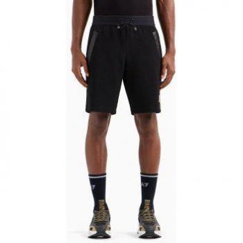 Short Sport EA7 para hombre negro con detalles dorados, talla XL