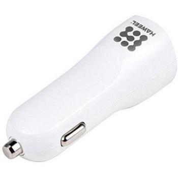 Cargador de coche, HAWEEL ® 3.1A Dual USB cargador cargador portátil de viaje para Apple y dispositivos Android, blanco