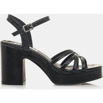 Sandalias de mujer Mustang Britt Negro con plataforma y tacón bloque