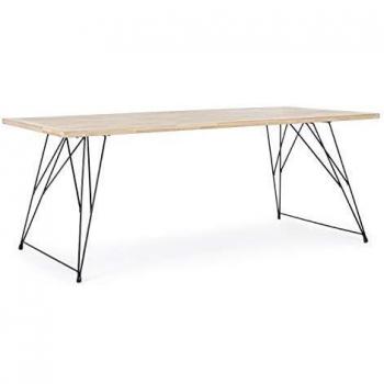 Mesa de diseño industrial en madera District 200x90x76 cm