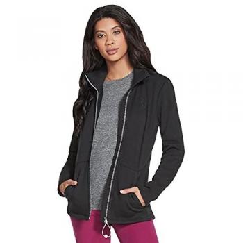 Skechers Women's Go Snuggle Black Jacket L - Cozy Warmth and Stylish Comfort