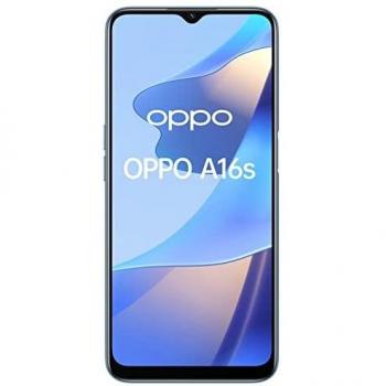 Smartphone OPPO A16s 6.52 Desbloqueado 4G LTE, 4GB RAM, 64GB Almacenamiento, Android 11 - Azul Perla