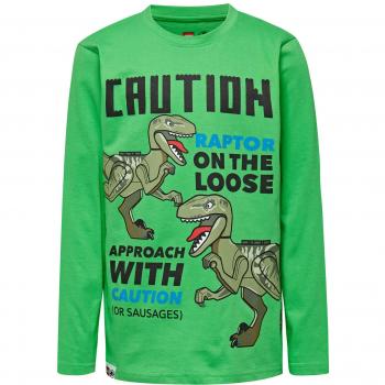 LEGO Wear Boy Jurassic-Cm-50129-Langarmshirt Camisa Manga Larga, Verde