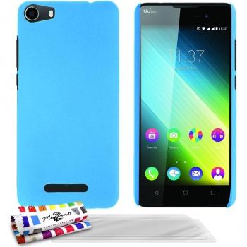 MUZZANO Le Pearls-Carcasa para 2 WIKO LENNY limpiadora, protección antigolpes, diseño con Apple 1 lápiz óptico y 1 gamuza de limpieza MUZZANO, compatible con Wiko Lenny, color azul