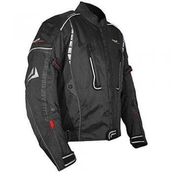 Roleff Racewear Blouson Atlanta Chaqueta Textil para Moto, Negro, XXL