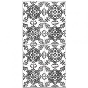 Alfombra Vinílica Hidráulica Córdoba Gris 80x250 cm - Antideslizante e Ignífuga - Ideal para Cocina y Salón