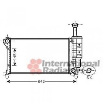Radiador de refrigeración del motor Van Wezel para Fiat Panda II 5 puertas, modelo 17002335