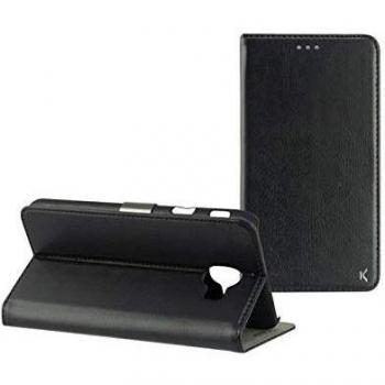 BigBuy Tech S1902167 Funda Folio para Móvil Galaxy J4 Plus 2018, Negro