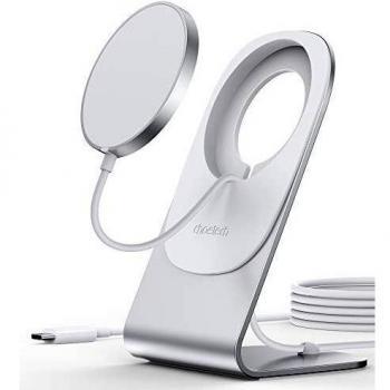 CHOETECH Cargador Inalámbrico Magnético,Wireless Charger para iPhone Compatible con Mag-Safe Cargador con 1.5M USB C Cable,Soporte para Carga Inalámbrica Rápida para iPhone 12/12 Pro/12 Pro Max/12Mini