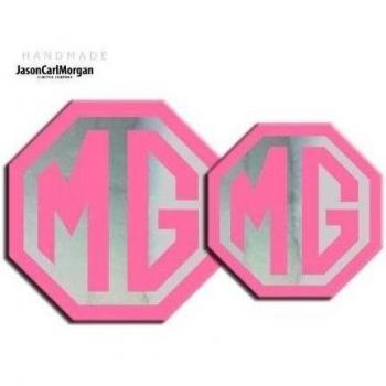 MG TF LE500 2009-ON rosa y cromo delantera y trasera Insertar Badges
