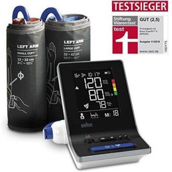 Braun ExactFit 3 - Tensiómetro de brazo para uso doméstico con dos tamaños de manguito