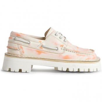 CAMPERLAB Eki Women's Formal Shoes - White/Orange, Size 41 (EU) / 10 (US), Smooth Leather