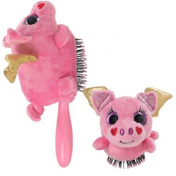 Wet Brush Plush Detangler Hair Brush Flying Pig
