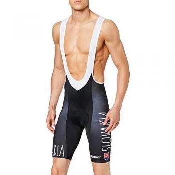 Santini Team Slovakia 2019 Pantalones Cortos, Hombre, Multicolor, S
