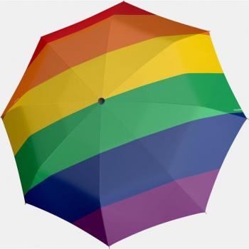 Doppler - Paraguas plegable abre y cierra original Art Pride Rainbow multicolor