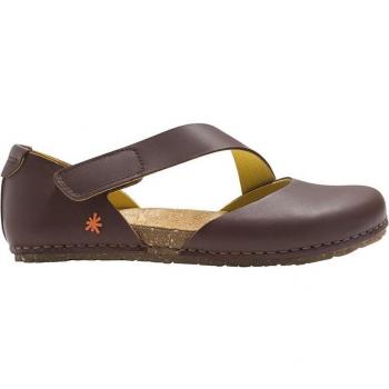 Art Sandalias Mujer 0384 CARTAGO BROWN-PALE CRETA Piel Marrón con Autocierre