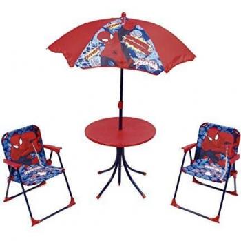 Conjunto de mesa y sillas Spiderman Los Vengadores Marvel con sombrilla