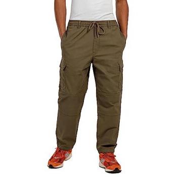 Reell Reflex Loose Fit Cargo Pants for Men, Clay Olive, XL / 34L