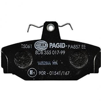 Juego de pastillas de freno HELLA 8DB 355 017-991 para Volvo, cuatro pastillas, no preparadas para indicador de desgaste