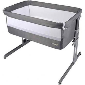 Safety 1st Calidoo Cuna Colecho e Cuna de viaje 2 en 1, regulable en altura y reclinable, plegado fácil, colchon cuna incluido, Warm grey