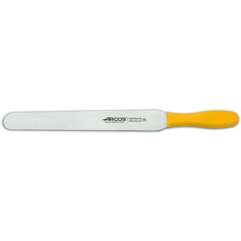 Espátula Arcos 299200 de acero inoxidable Nitrum con mango ergonómico de Polipropileno en color amarillo