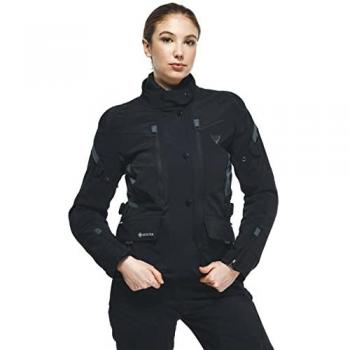 Chaqueta Dainese Carve Master 3 Lady Gore-Tex, chaqueta textil para motocicleta, color negro y gris, talla 46, impermeable con tecnología Gore-Tex