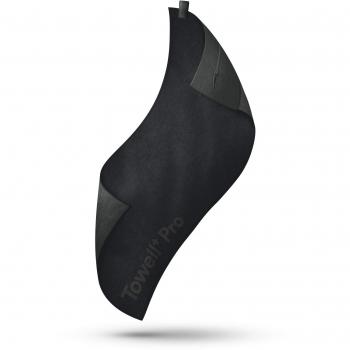 Toalla Magnética Pro Stryve Negra - Unisex - 105 x 42,5 cm - Con Clip Magnético y Antideslizante - Ideal para el Gym