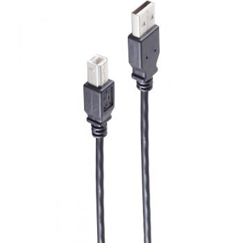 Cable USB 2.0 Shiverpeaks BASIC-S, conector A - conector B, longitud 3,0 m