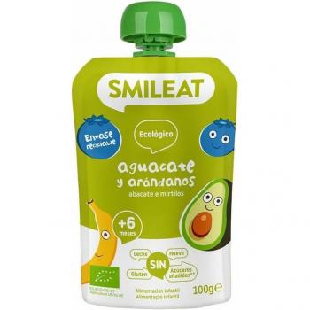 Smileat Pouch Aguacate y Arándanos Ecológico 100g