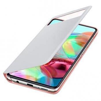 Samsung A71 S View - Funda tipo cartera, color blanco
