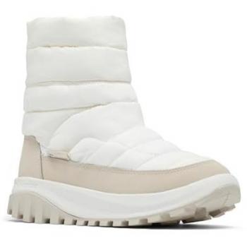 Botas Columbia Snowtrot Mid blancas y beige para mujer - 40.5, impermeables y con forro térmico