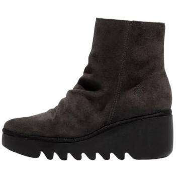 Fly London BAAN Women's Mid Boots - Characteristics: Type: Ankle Boot, Material: Oil Suede, Color: Diesel, Closure: Slip On, Size: 7 UK