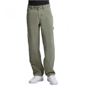 Urban Classics Men's Twill Double Knee Pants - Pale Green - Size W36 - 100% Cotton