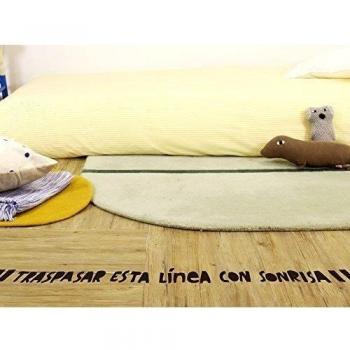 Chispum VIGRA074S - Vinilo decorativo, 28 x 31 cm, diseño Traspasar esta línea con una sonrisa