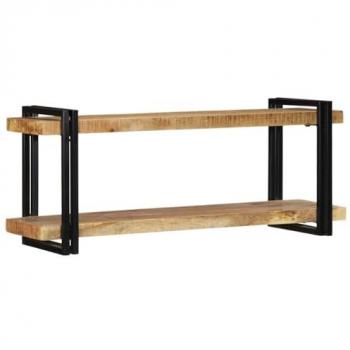 Estante de Pared 110x33x45 cm Madera Maciza de Mango Natural