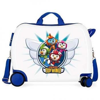Top Wing Team Maleta Infantil Multicolor 50x38x20 cms Rígida ABS Cierre combinación 2,1kgs 4 Ruedas Equipaje de Mano