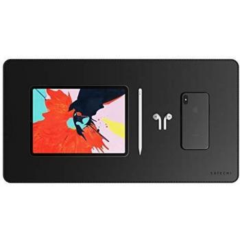 Satechi Eco-Leather Desk Mat - Black Multi-Functional Mousepad (58cm x 31cm)
