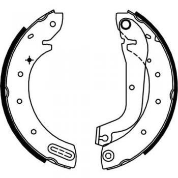 Juego de zapatas de freno HELLA 8DB 355 002-321 para NISSAN TERRANO 2 y compatible con FORD y LDV